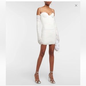 Alex perry white dress with gloves !!